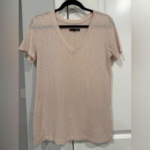 Rag & Bone Soft Pink V-Neck Short Sleeve Tee